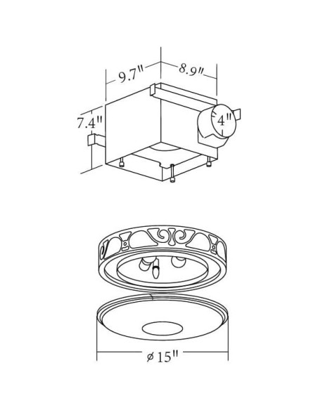 Ventilador de Baño Good Housekeeping Roman 110 CFM Níquel Cepillado