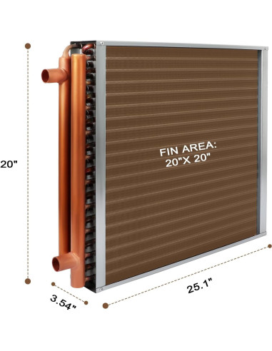 Intercambiador de Calor Agua a Aire 20x20 GCCSJ Cobre