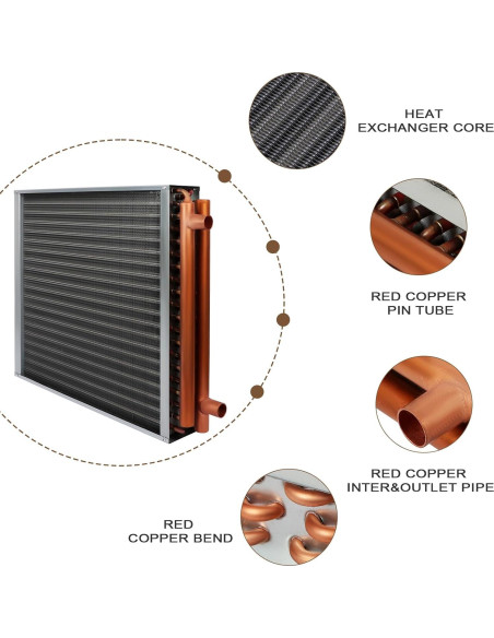 Intercambiador de Calor Agua a Aire 20x20 GCCSJ Cobre