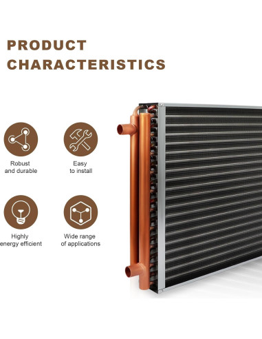 Intercambiador de Calor Agua a Aire 20x20 GCCSJ Cobre