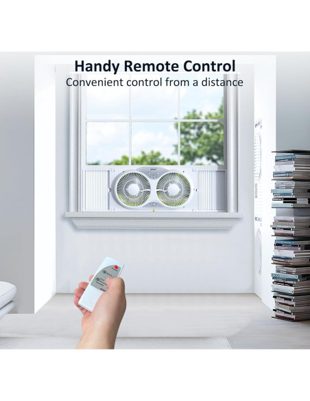 Ventilador de Ventana Doble Reversible Shinic 9" Blanco ETL