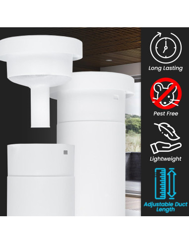 Kit de Ventilación de Pared Repa Market 10.5 cm con Aislamiento Térmico