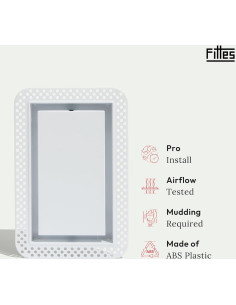 Rejilla de Ventilación Fittes Lite 4x10" Blanca - Paquete de 2 2