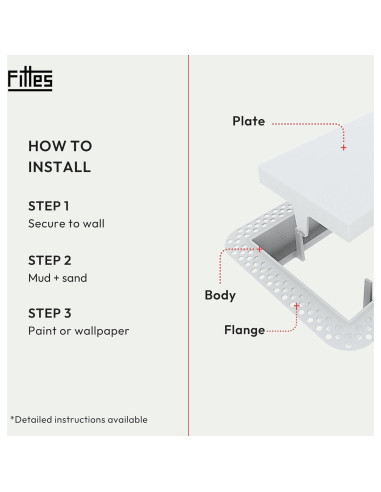 Rejilla de Ventilación Fittes Lite 4x10" Blanca - Paquete de 2