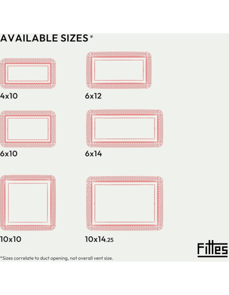 Rejilla de Ventilación Fittes Lite 4x10" Blanca - Paquete de 2