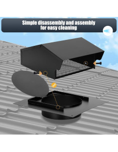 Ventilación de Techo 4 Pulgadas Topfurn Acero Inoxidable 2