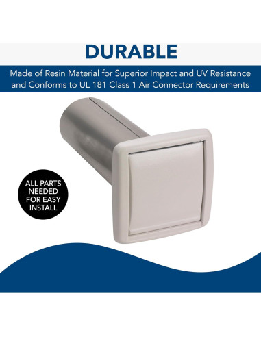 Kit de Conductos de Pared Flexible Broan-NuTone WVK2A 9 Piezas 10.16 cm