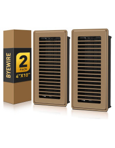 Rejilla de Piso 4x10 BYEWIRE - 2 Paquetes de Acero Marrón