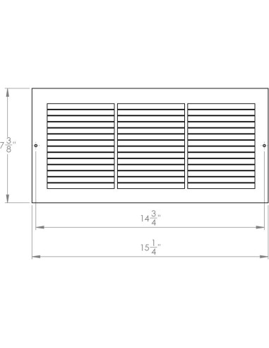 Rejilla de retorno de aire Imperial RG0033 35.56 x 15.24 cm blanca