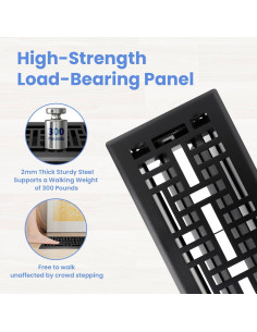 Registro de Piso Howeall 10x25 cm Negro Mate Diseño Seattle 2