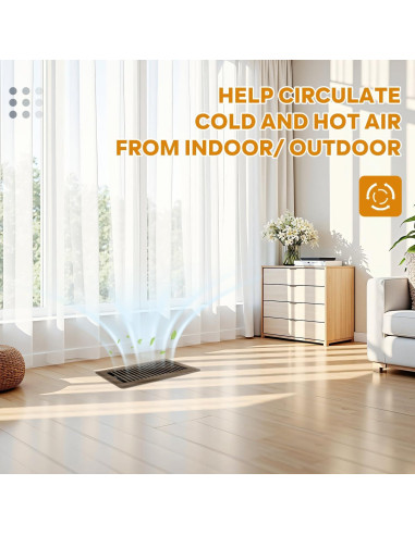 Rejilla de Piso 10x25 cm HQZHQZ - Paquete de 6 Cubiertas de Ventilación