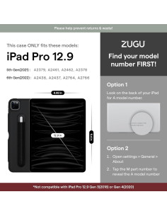 Funda ZUGU para iPad Pro 12.9 5/6 Gen Soporte Magnético 2