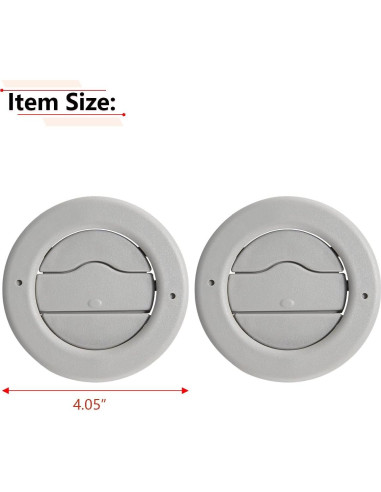 Ventilación de Aire en el Techo RLB-HILON 2PCS Gris