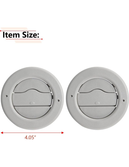 Ventilación de Aire en el Techo RLB-HILON 2PCS Gris