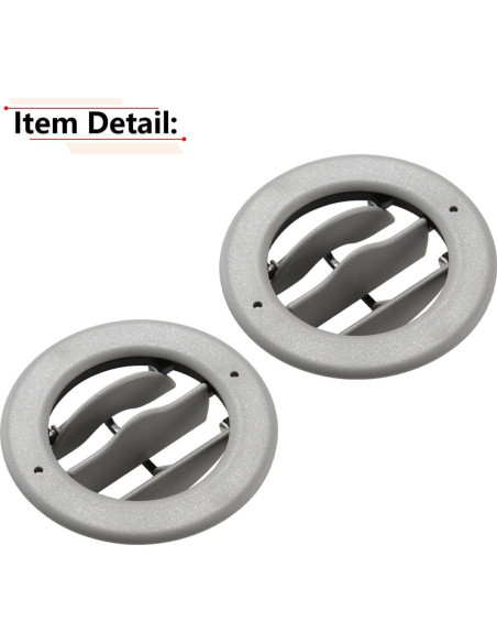 Ventilación de Aire en el Techo RLB-HILON 2PCS Gris