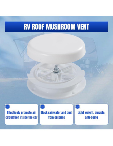 Ventilación de Techo Ralosyn para RV con 2 Cubiertas Impermeables