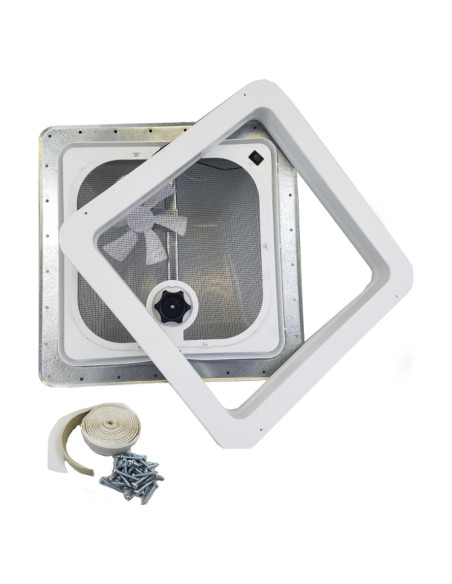 Ventline Ventana de Techo Blanca con Ventilador 12V CW001