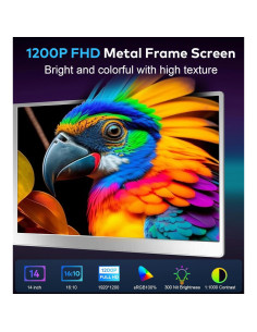 Extensor de Pantalla FOPO S688 14" FHD 1200P USB-C Duales 2