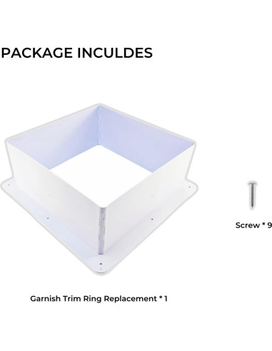 Anillo de Acabado Modular Blanco Airtaxi para Ventilador RV 14"