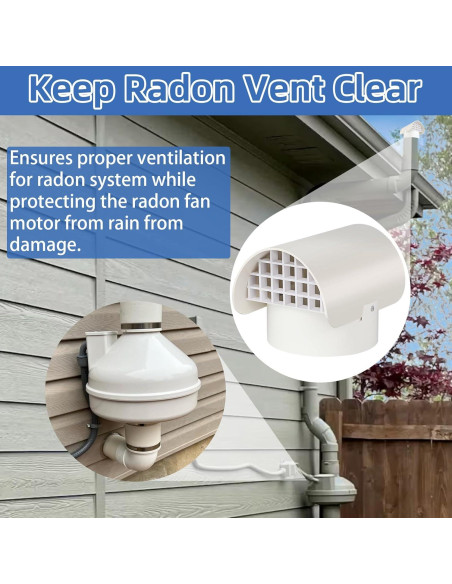 Tapa de Ventilación de PVC 4" para Radón - JIANBENKJ