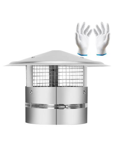 Tapa de Chimenea Redonda Orsong 7 Pulgadas Acero Inoxidable