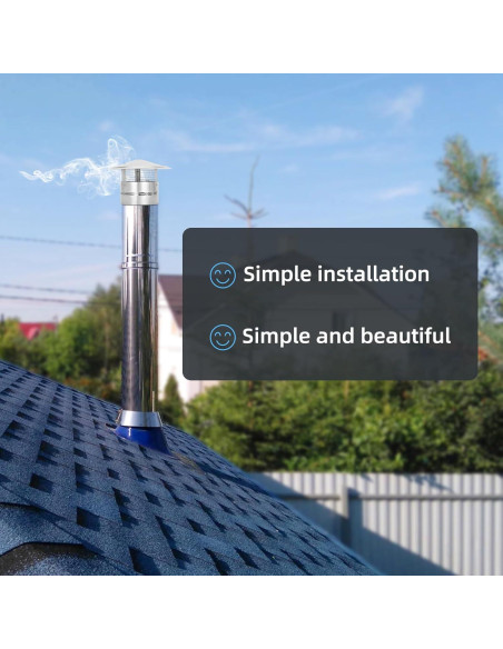 Tapa de Chimenea Redonda Orsong 7 Pulgadas Acero Inoxidable