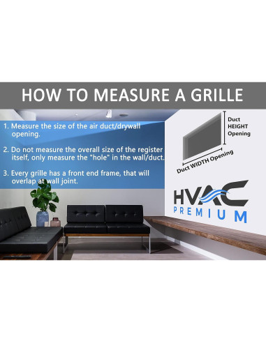 Difusor de Aire Ajustable HVAC Blanco 14x6 Pared Techo