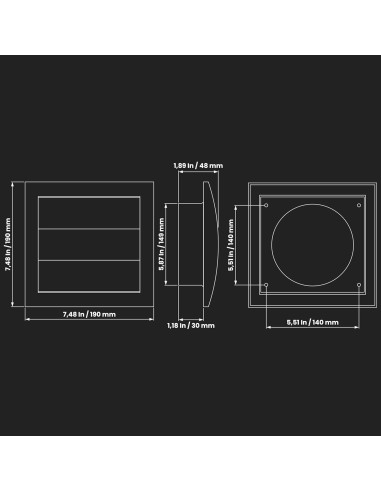 Campana de Escape 6 Pulgadas Repa Market Blanca con Pantalla