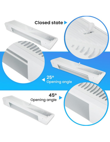 Difusor de Ventilación Aremae 18" Blanco Ajustable HVAC