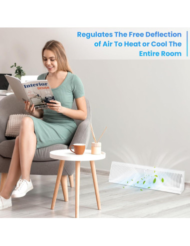 Difusor de Ventilación Aremae 18" Blanco Ajustable HVAC