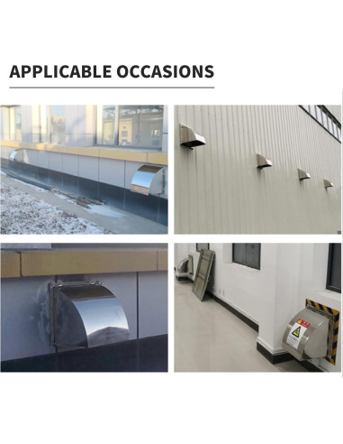 Tapa de Ventilación de Pared Acero Inoxidable 30x30 cm