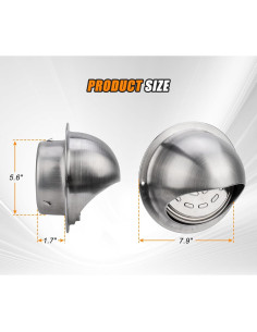 Cubierta de Ventilación de Secadora Matework 6" Acero Inoxidable 2