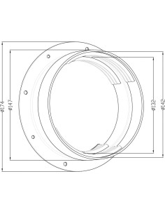 Conector de Pared Mobile AC+ para Manguera de 12.7 y 14 cm 2
