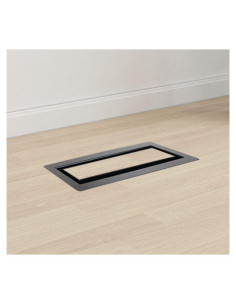 Registro de Piso Ventilación Moderna Zion 25.4x7.6cm Negro