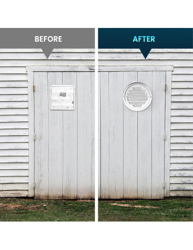 Rejillas de Soffit de Acero Inoxidable HG Power 15.24 cm, Paquete de 2