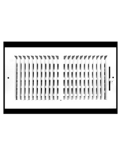 Rejilla de Suministro de Aire HVAC Premium 30.48x20.32cm Blanca