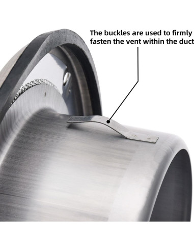Cubierta de Ventilación de Secadora Cididu 6" Acero Inoxidable