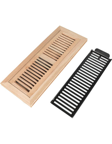 Registro de Piso Empotrado de Roble Blanco 42.4x17.2 cm