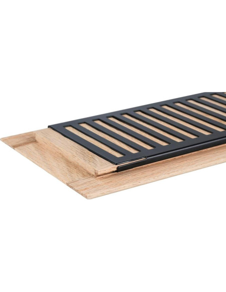 Registro de Piso de Madera de Roble Blanco Qirui 10x25 cm