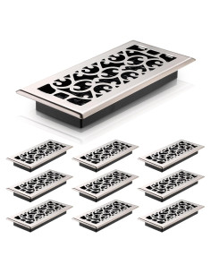 10 Rejillas de Piso de Acero Carbono Ajustables 25.4x10 cm