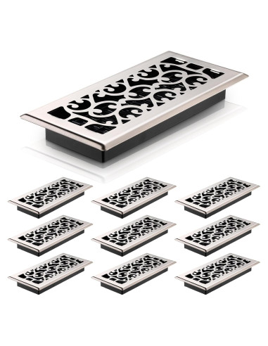 10 Rejillas de Piso de Acero Carbono Ajustables 25.4x10 cm