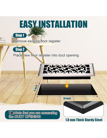 10 Rejillas de Piso de Acero Carbono Ajustables 25.4x10 cm