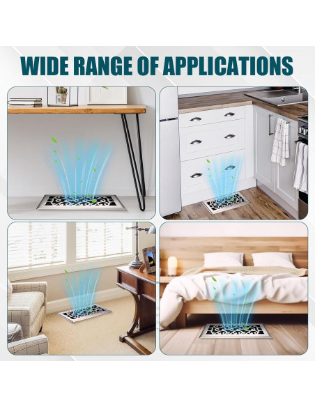 10 Rejillas de Piso de Acero Carbono Ajustables 25.4x10 cm