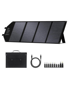 Panel Solar Plegable 100W SinKeu USB C y DC para Camping