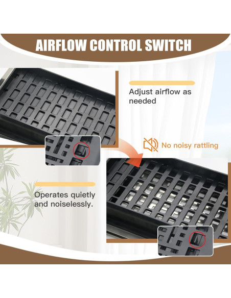 Rejilla de Ventilación de Piso Air Floor 30x76 cm Color Negro