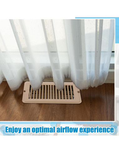 Cubierta de Ventilación de Piso Metalica Tandefio 4 Pcs 10x20 cm