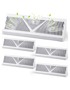 Rejillas de Registro de Zócalo 4 Pcs Yaocom 15" Ajustables