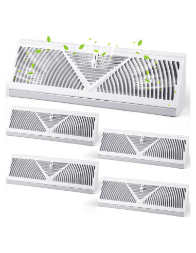 Rejillas de Registro de Zócalo 4 Pcs Yaocom 15" Ajustables