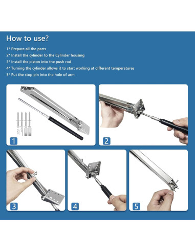 Abridor Automático de Ventanas de Invernadero Timtop 2 Unidades