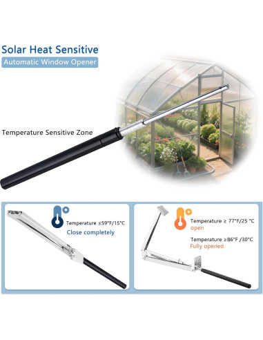 Abridor Automático de Ventanas de Invernadero Timtop 2 Unidades